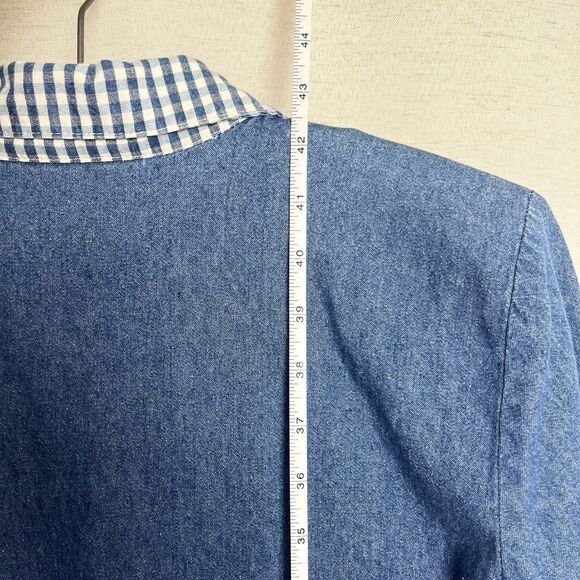 VTG New Looks California Denim Dress Prairie Cottage Core 70's Western Sz 10 - Picture 6 of 6